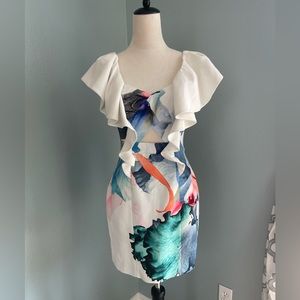 Stylestalker Paradise Ruffle bright dress, NWT, Size S